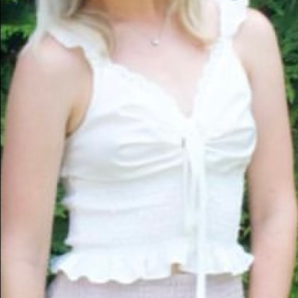 White Detailed Top